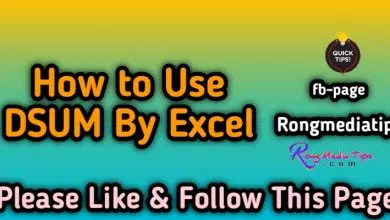 How to Use DSUM By Microsoft Excel